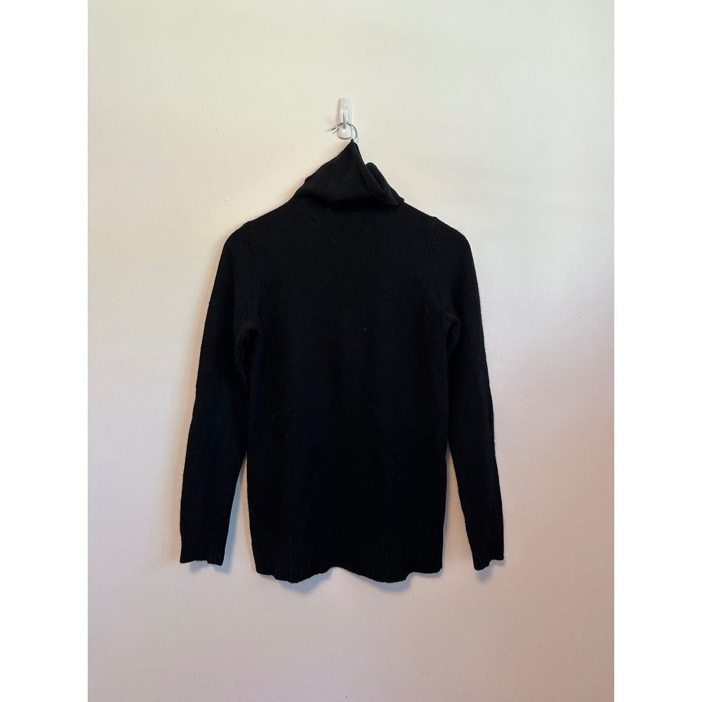 Oats Cashmere by Debra Hayburn Black 100% Cashmere Turtleneck Sweater‎ | Medium